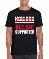 Zwart belgie shirt teleurgestelde holland supporters heren