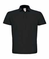 Zwart grote maten poloshirt polo t-shirt basic katoen heren