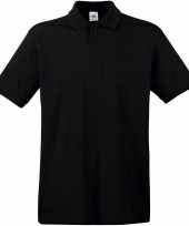 Zwart poloshirt polo t-shirt premium katoen heren
