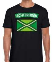 Zwarte cross achterhoek vlag festival t-shirt zwart heren