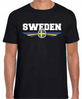 Zweden sweden landen t shirt zwart heren